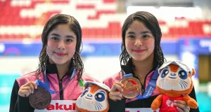 Gemelas mexicanas logran medalla de bronce en el Mundial de Natación